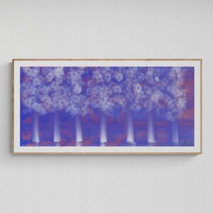 Violet Woods | Nature | Modern Wall Art Decor | Minimalist Digital Prints